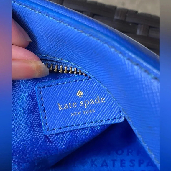 Kate Spade Sunglasses Blue & White Shoulder/Cross Body Bag - Picture 11 of 13